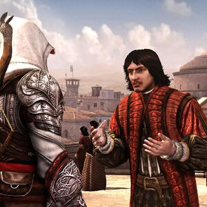 Mikołaj Kopernik w „Assassin’s Creed II”.